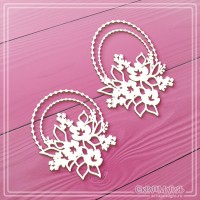 Набор чипборда "Изящные рамки с бусинками и букетами цветов", 2 эл., СкрапМагия