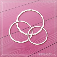 Набор чипборда "Круглые рамки из бусинок", 3 эл., СкрапМагия