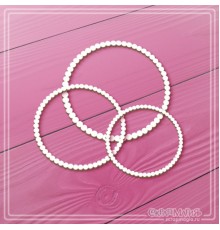 Набор чипборда "Круглые рамки из бусинок", 3 эл., СкрапМагия