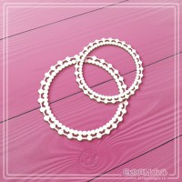 Набор чипборда "Круглые ажурные рамки из бусинок", 2 эл., СкрапМагия