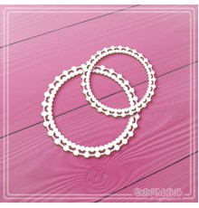 Набор чипборда "Круглые ажурные рамки из бусинок", 2 эл., СкрапМагия