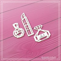 Набор чипборда "Духи и помада", 3 эл., СкрапМагия