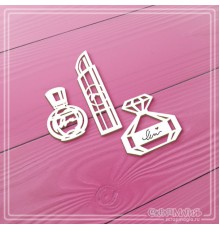 Набор чипборда "Духи и помада", 3 эл., СкрапМагия