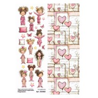 Лист с картинками 10*30 см "Маленькая королева. Отдыхаем", ScrapMania