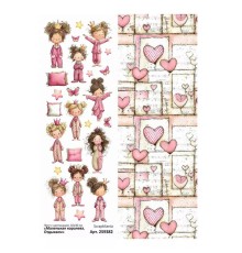 Лист с картинками 10*30 см "Маленькая королева. Отдыхаем", ScrapMania