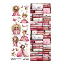 Лист с картинками 10*30 см "Маленькая королева. Праздник", ScrapMania