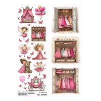 Лист с картинками 10*30 см "Маленькая королева. Наряжаемся", ScrapMania