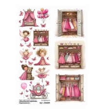 Лист с картинками 10*30 см "Маленькая королева. Наряжаемся", ScrapMania