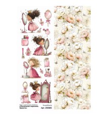 Лист с картинками 10*30 см "Маленькая королева. Красота", ScrapMania