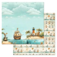 Бумага двусторонняя "Маленький пират. Корабль", ScrapMania