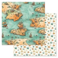 Бумага двусторонняя "Маленький пират. Карта сокровищ", ScrapMania
