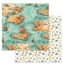 Бумага двусторонняя "Маленький пират. Карта сокровищ", ScrapMania