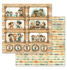 Бумага двусторонняя "Маленький пират. Морские узлы", ScrapMania