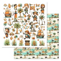 Бумага двусторонняя "Маленький пират. Картинки", ScrapMania