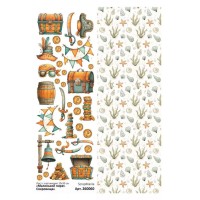 Лист с картинками 10*30 см "Маленький пират. Сокровища", ScrapMania