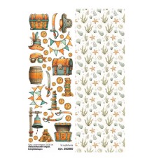 Лист с картинками 10*30 см "Маленький пират. Сокровища", ScrapMania