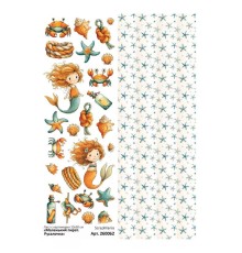 Лист с картинками 10*30 см "Маленький пират. Русалочка", ScrapMania