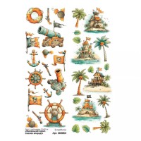 Лист с картинками 10*30 см "Маленький пират. Смелее вперед!", ScrapMania