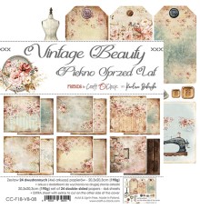Набор бумаги "Vintage Beauty" 20,3 х 20,3 см., 6 листов, 1/4 набора, Craft O'Clock