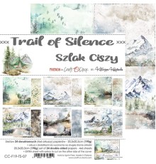 Набор бумаги "Trail of Silence" 20,3 х 20,3 см., 6 листов, 1/4 набора, Craft O'Clock
