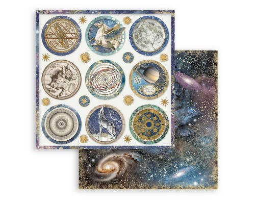 Набор бумаги "Cosmos Infinity" 20,3 х 20,3 см., 10 листов, Stamperia