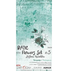 Набор бумаги "Basic Flowers Set 3" 15,5*30,5 см, 1/3 набора, 6 листов, Craft O'Clock