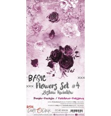 Набор бумаги "Basic Flowers Set 4" 15,5*30,5 см, 1/3 набора, 6 листов, Craft O'Clock