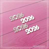 Набор чипборда "Новогодние надписи 2026", 4 эл., СкрапМагия