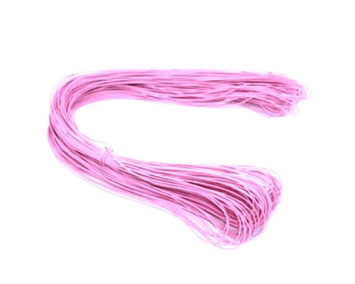 Шнур ярко-розовый вощеный 3 метра, 1 мм