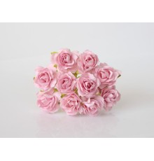 Кудрявые розы 2 см - Розовые светлые, 5 шт
