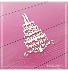 Чипборд "Свадебный торт" 2 элемента, СкрапМагия