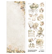 Лист с картинками 10х30 см "Плюшевые малыши. Детская комната", ScrapMania
