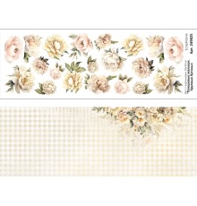 Лист с картинками 10х30 см "Плюшевые малыши. Крупные бутоны", ScrapMania