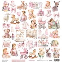 Лист для вырезания, коллекция "Моя вселенная (доченька)", 30,5*30,5см., Scrapodelie