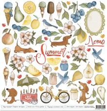 Лист для вырезания, коллекция "Дюшес", 30,5*30,5см., Scrapodelie