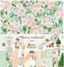 Набор бумаги "Winter Traditions" 11 листов 30*30см., Summer Studio