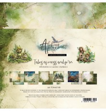 Набор бумаги "Tales of Moss and Fern" 20,3 х 20,3 см., 6 листов, 1/2 набора, Alchemy of Art