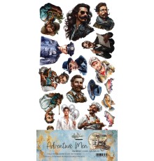 Набор для вырезания "Adventure Men" 15,2*30,5 см, 6 листов, Alchemy of Art