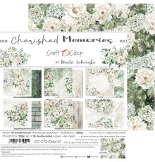 Набор бумаги "Cherished Memories" 20,3*20,3 см., 6 листов, 1/4 набора, Craft O'Clock