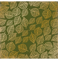Лист фольгированной бумаги  "Golden delicate leaves botany summer 1" Фабрика Декору