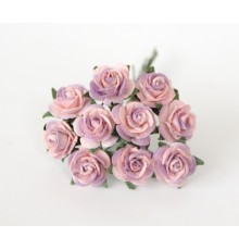 розы розовый+сиреневый 1,5 см, 10 шт.