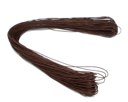 Шнур темно-коричневый вощеный 3 метра, 1 мм