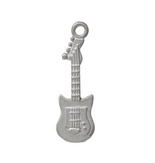 подвеска металлическая "Гитара" серебро
