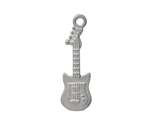 подвеска металлическая "Гитара" серебро