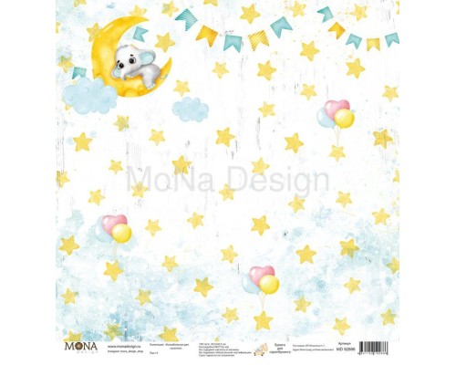 Набор бумаги "Колыбельная для сыночка" 30,5*30,5 см Mona Design