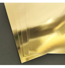 Картон зеркальный "Золото" 1 шт, 23*20 см.