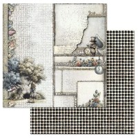Бумага двусторонняя "Алиса и Чеширский кот. Кроличья нора", ScrapMania