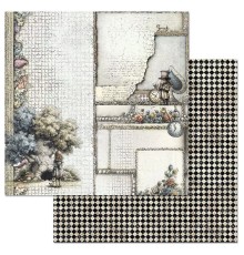 Бумага двусторонняя "Алиса и Чеширский кот. Кроличья нора", ScrapMania