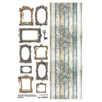 Лист с картинками 10*30 см "Алиса и Чеширский кот. Рамки", ScrapMania