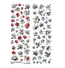 Лист с картинками 10*30 см "Алиса и Чеширский кот. Розы", ScrapMania